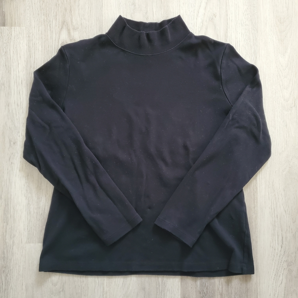 ❤️2/$20❤️ Black Mock Turtleneck Top - Karen Scott - M